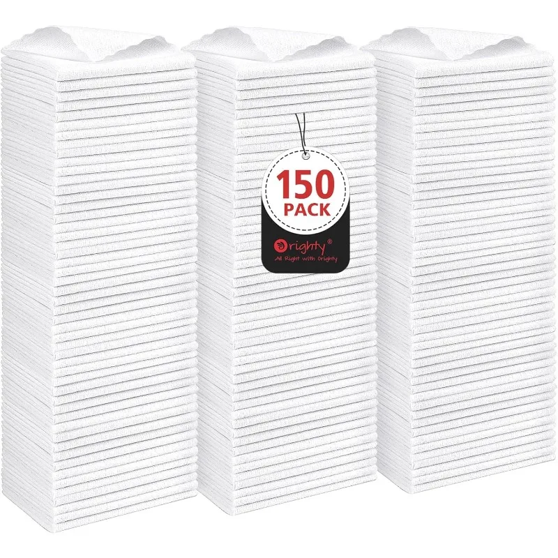 

Cleaning Cloths Bulk, 150 Pack Shop Rags Reusable, Multi-Purpose Shop Towels for Cars, Microfiber Cleaning Rags for