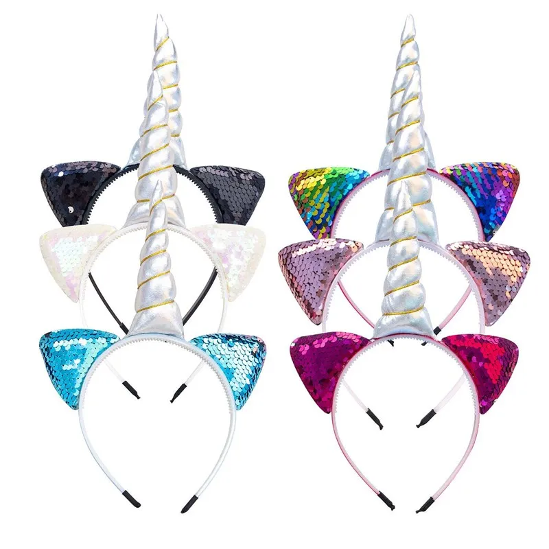  Rainbow  Ear Headband for Girls Pink Blue Sweet Hair Accessories Multiple Colors Available Fashionable Hairpins