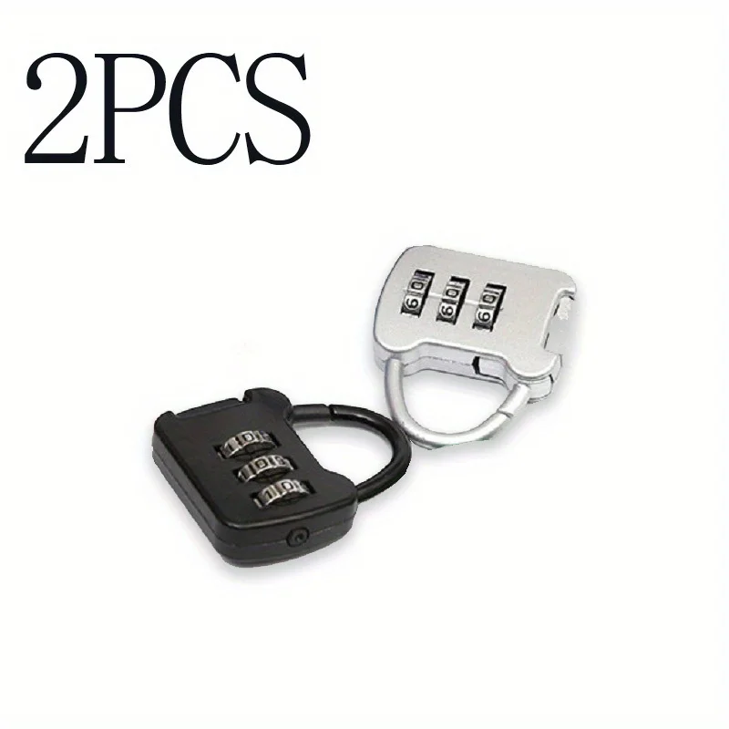 1/2pcs Resettable 3-Digit Combination Padlock, Keyless Sturdy Code Lock for Gym Locker Luggage Backpack Storage Cabinet