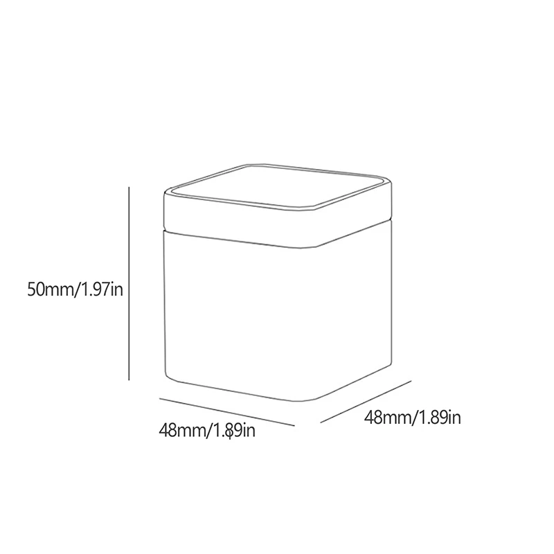 Mini Tin Storage Box, Selado Chá Caddy, Small Square Coffee Jar, Chá Folhas Recipiente Latas, Small Tinplate, Spices Storage Boxes, 1Pc