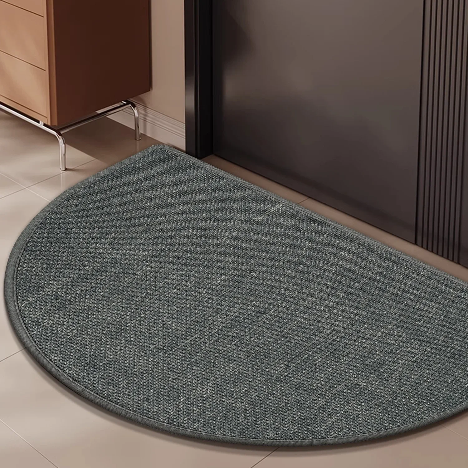 Entrance Door Mat Linen Weaving Decor Door Entry Mats Outdoor Carpet Home Floor Mat Semi-circular Rug Tapete Entrada De Casa