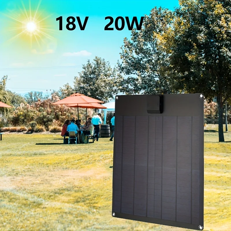 

Polycrystalline Silicon Solar Panel Outdoor Mobile Phone Charger 12V Battery Fast Charging 20W 18V 5V Solar Charging Board