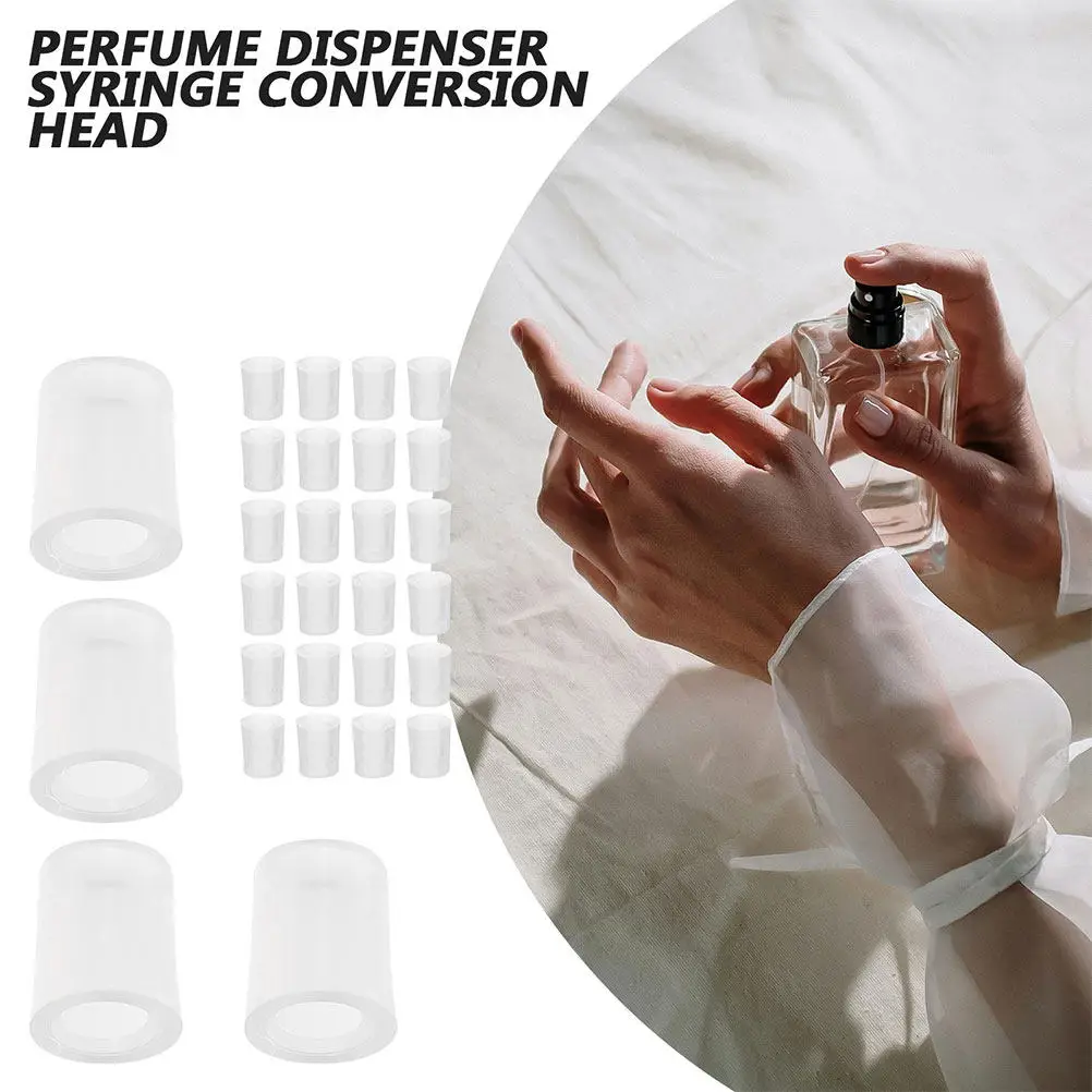 30pcs Refillable Perfume Dispenser with Direct Extraction Adapter for Travel, Oils & Toners