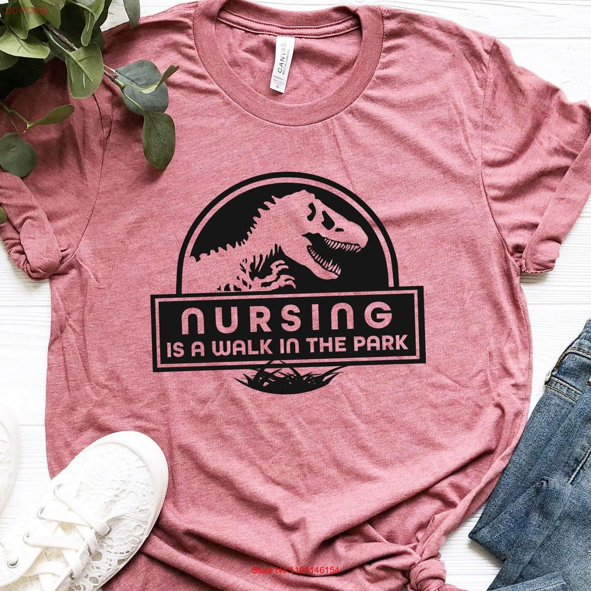 Nursing Walk in the Park School T Shirt Nurse Funny Registered RS230 long or short sleeves