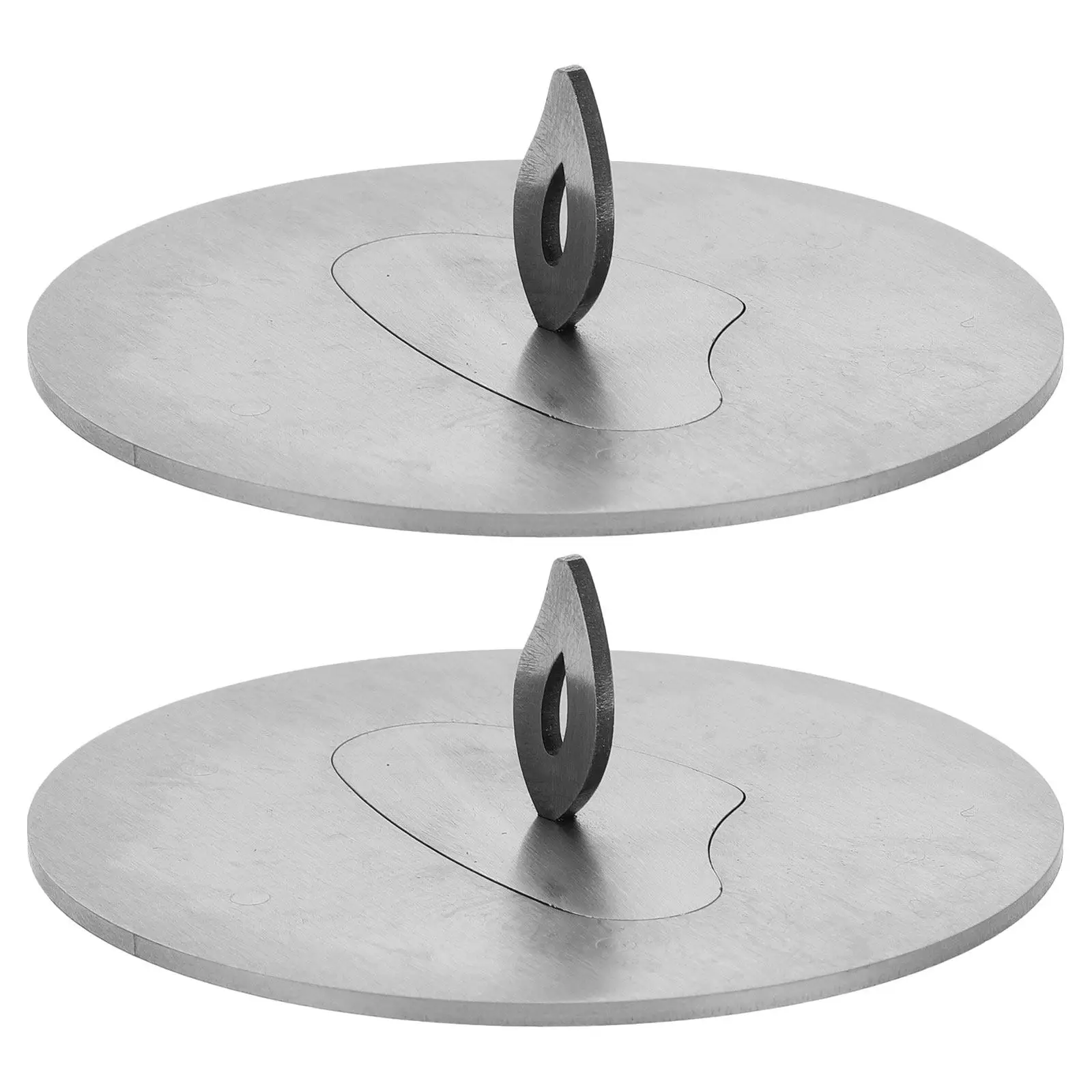 2Pcs Stainless Steel Extinguishing Lid Round Jar Cover for Even Burning Smoke Free Clean Scent Diffuser Home Decor
