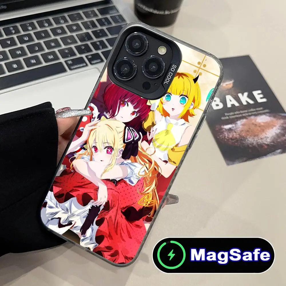 Oshi no ko B-Komachi Phone Case for iPhone 16 15 14 13 12 11 Pro Max Plus MagSafe Translucent Colour Protective Cover Pretty