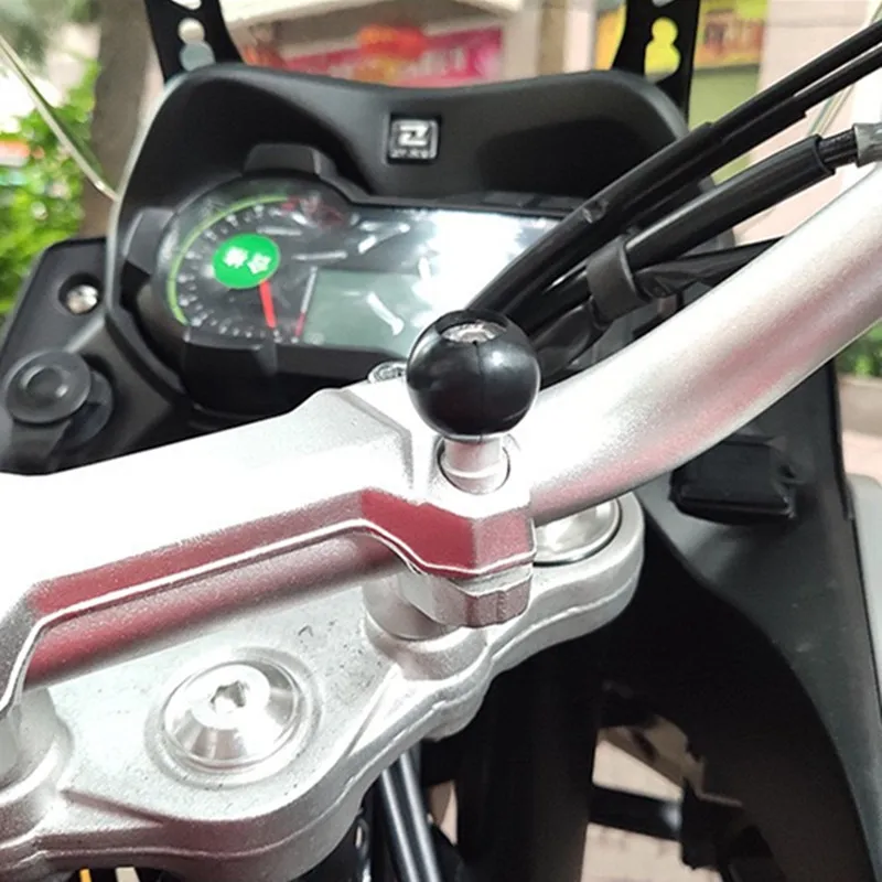 High Strength Motorcycle Fixed Bracket Adapter 25MM Ball Head Handlebar Mirror Bracket Base Bicycle Mobile Phone GPS Mount Stand