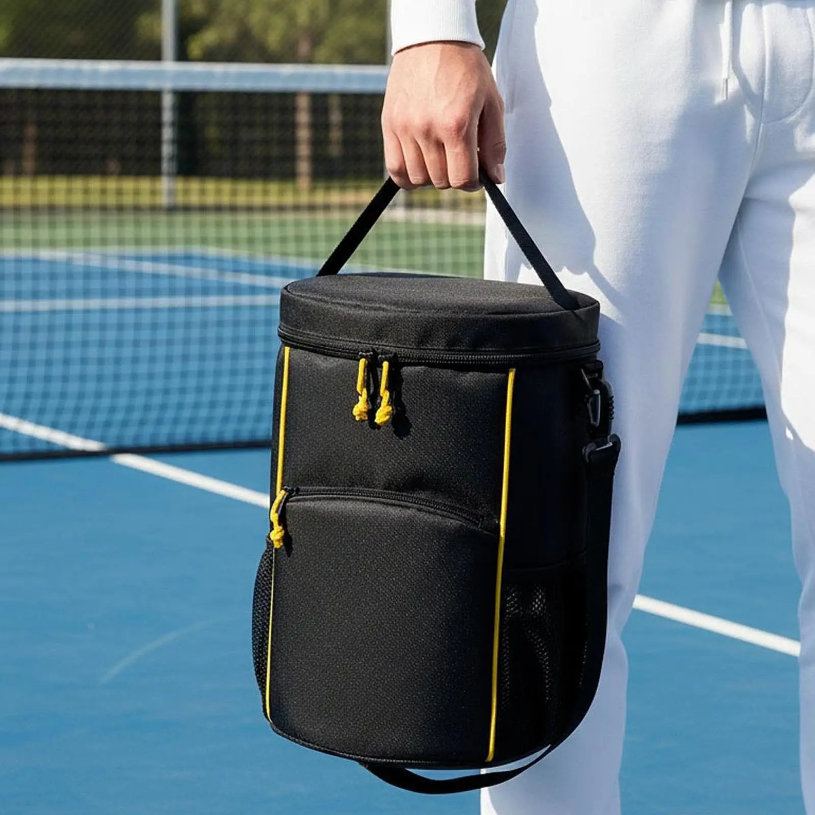 Multifunctional Pickleball Paddle Bag Spacious Ball Bag Waterproof Base Carry for Outdoor and Gym Practice
