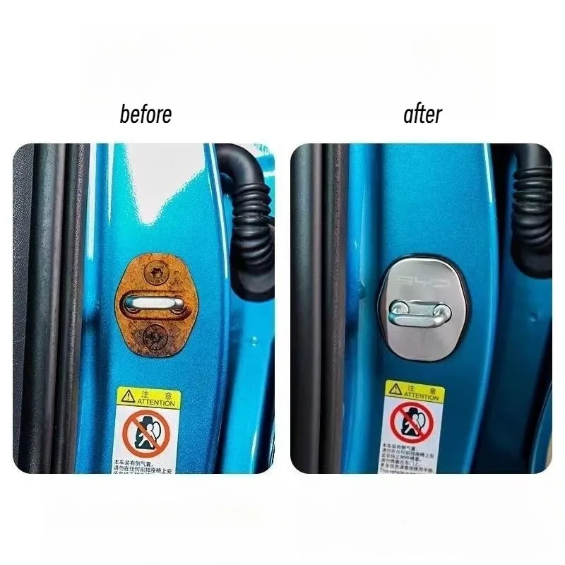 BYD 4 قطعة باب السيارة الغطاء الواقي الفولاذ المقاوم للصدأ ل BYD Atto 3 يوان زائد أغنية زائد ختم دولفين سيليون تانغ تشين هان النورس #2