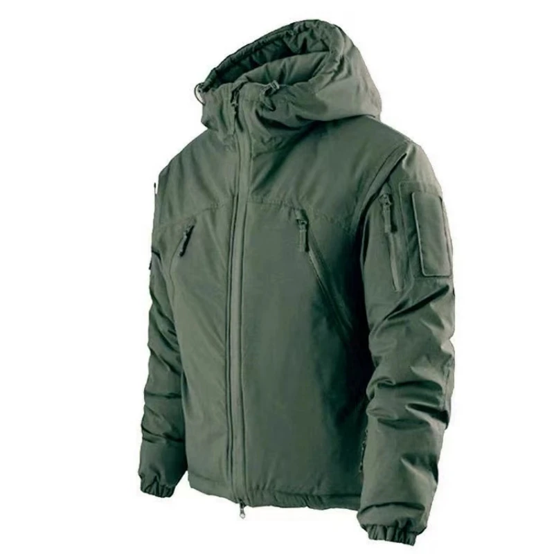 Chaqueta táctica mejorada 2,0 para hombre, abrigo cortavientos cálido a prueba de viento para senderismo al aire libre, ropa de algodón de camuflaje, chaquetas de invierno para hombre