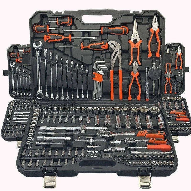 Auto repair tool set, sleeve, full set of repair tools, wrench ratchet repair combination, multi-function