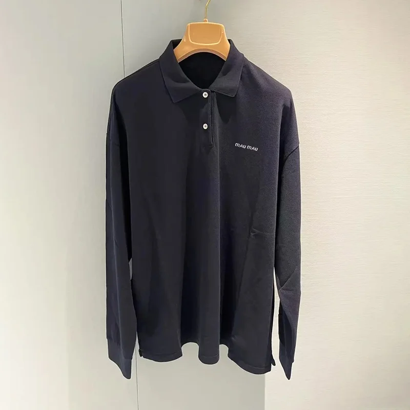 

Женская футболка с вышивкой Ele Long Sve, повседневный универсальный топ с буквенным принтом, дизайн с низкой талией, пот Abso...