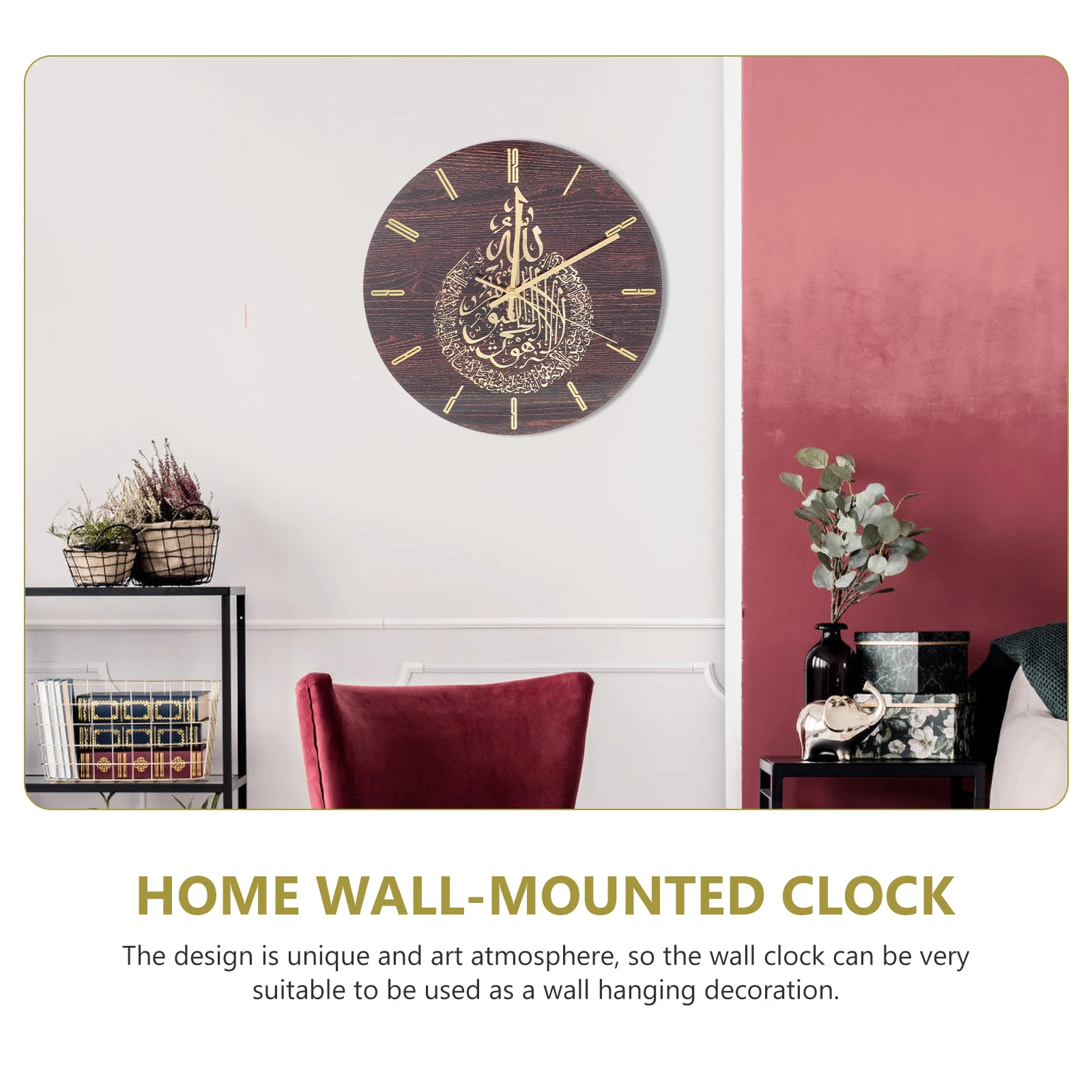 

Silent Round Mute Decorative Mounted For Home Office Bedroom Living Room Acrylic Retro Vintage Style Household Decor Wall