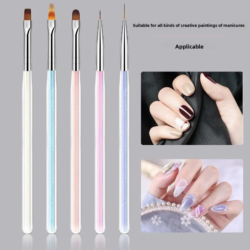 

5Pc Nails Art Dotting Pen Acrylic Drawing Liner Supplies Brush Rhinestone Gems Picker UV Gel Painting Manicure Accessoires Tools