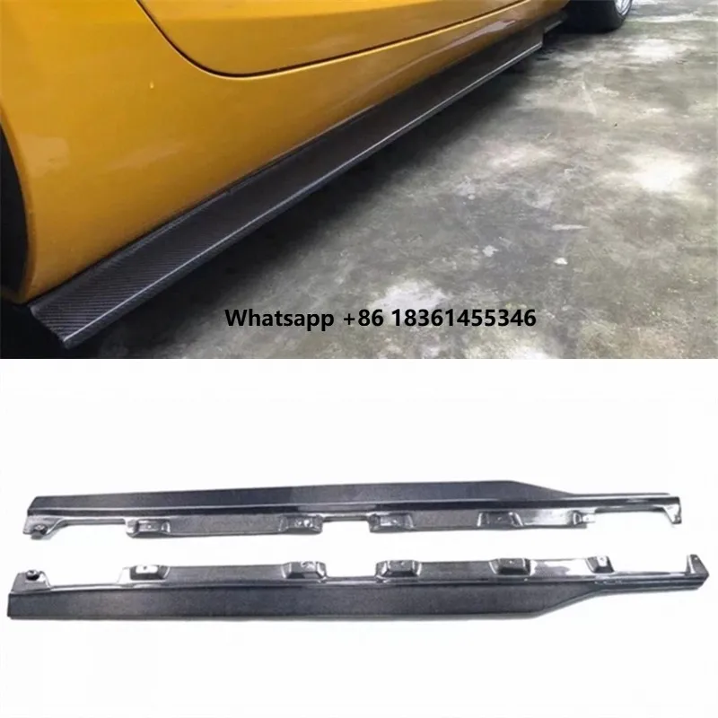 

For GT ReaI Carbon Fiber Bumper Side Skirts Spoiler Kit