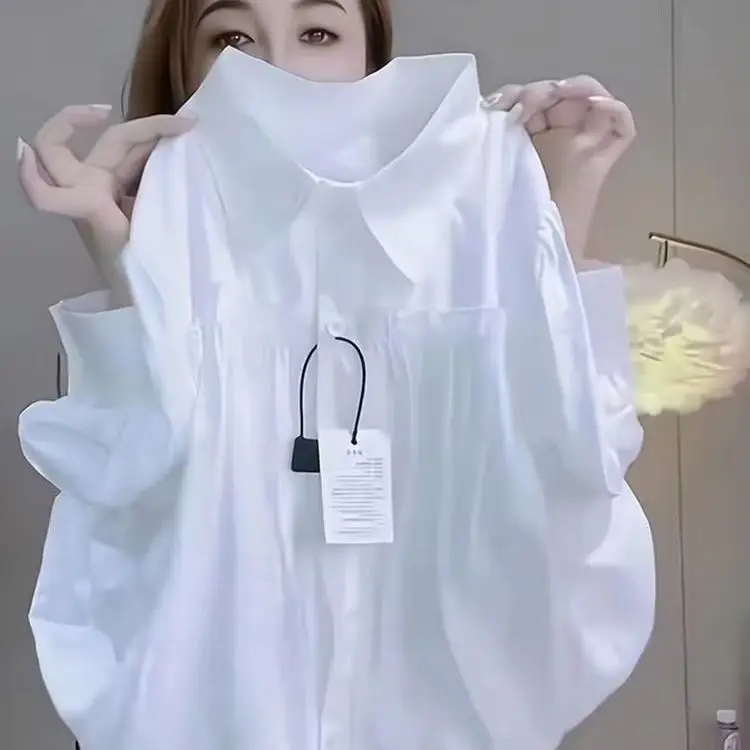 

Long Sleeve Shirts Womens Cotton Embroidered Slim Fit Collar Chinese Feminine Romantic Vintage Spring Office Outfit