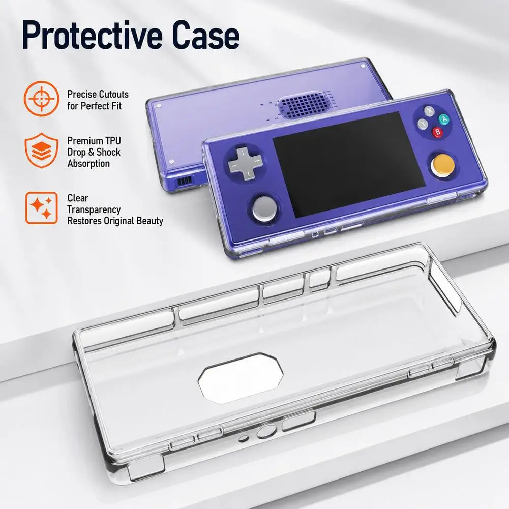 Transparent TPU Protective Case for AYANEO Pocket Micro 2 Shockproof Anti-Scratch Handheld Game Console Cover Accessories