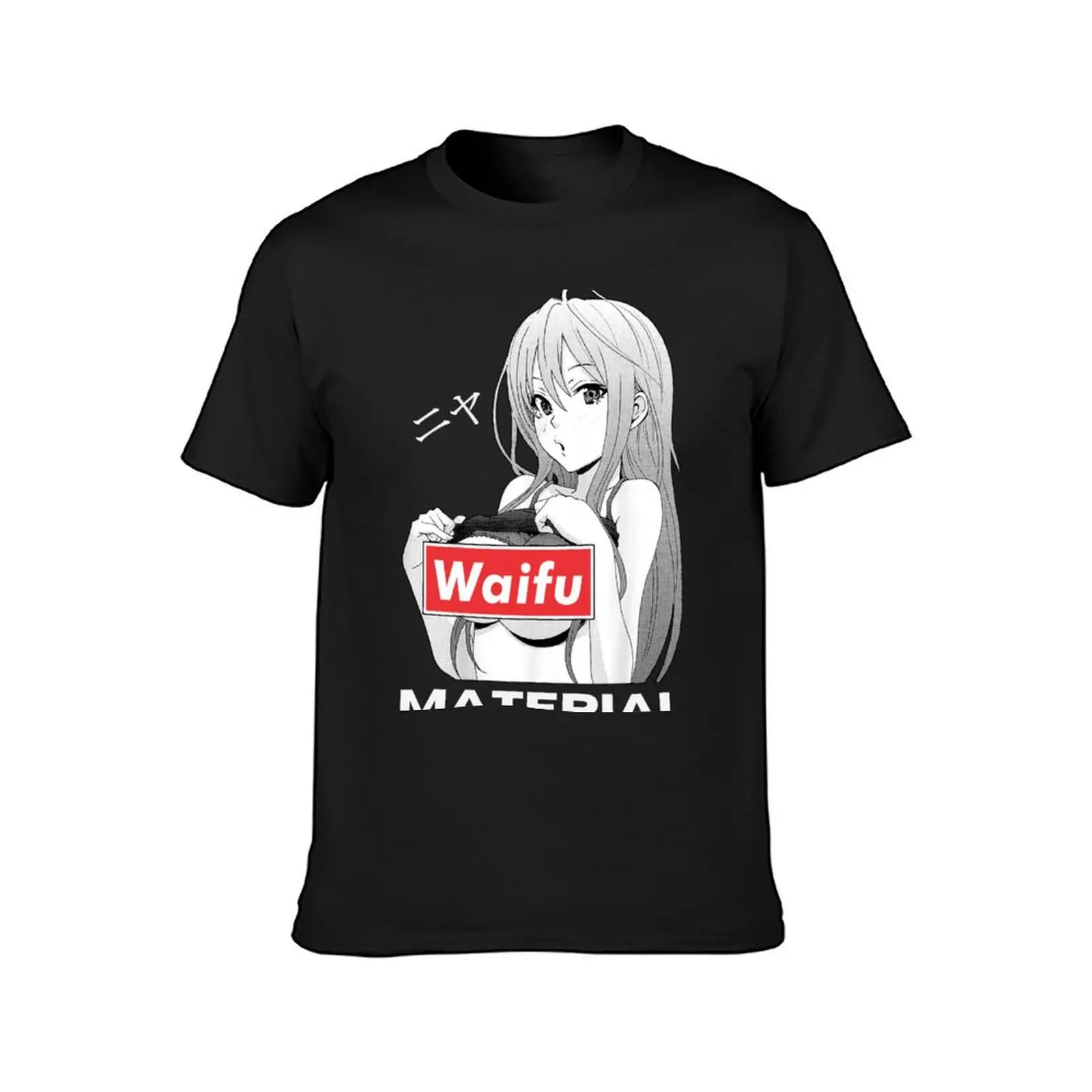 Waifu Material Nya Femboy Sissy T-Shirt Short sleeve tee cute tops anime summer tops designer t shirt men