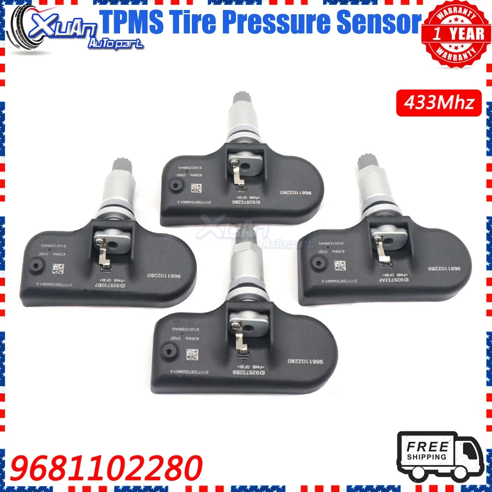 XUAN TPMS Tire Pressure Sensor Monitor System 9681102280 For Peugeot 207 307 407 508 607 For Lancia Phedra For Citroen C4 C5 C6