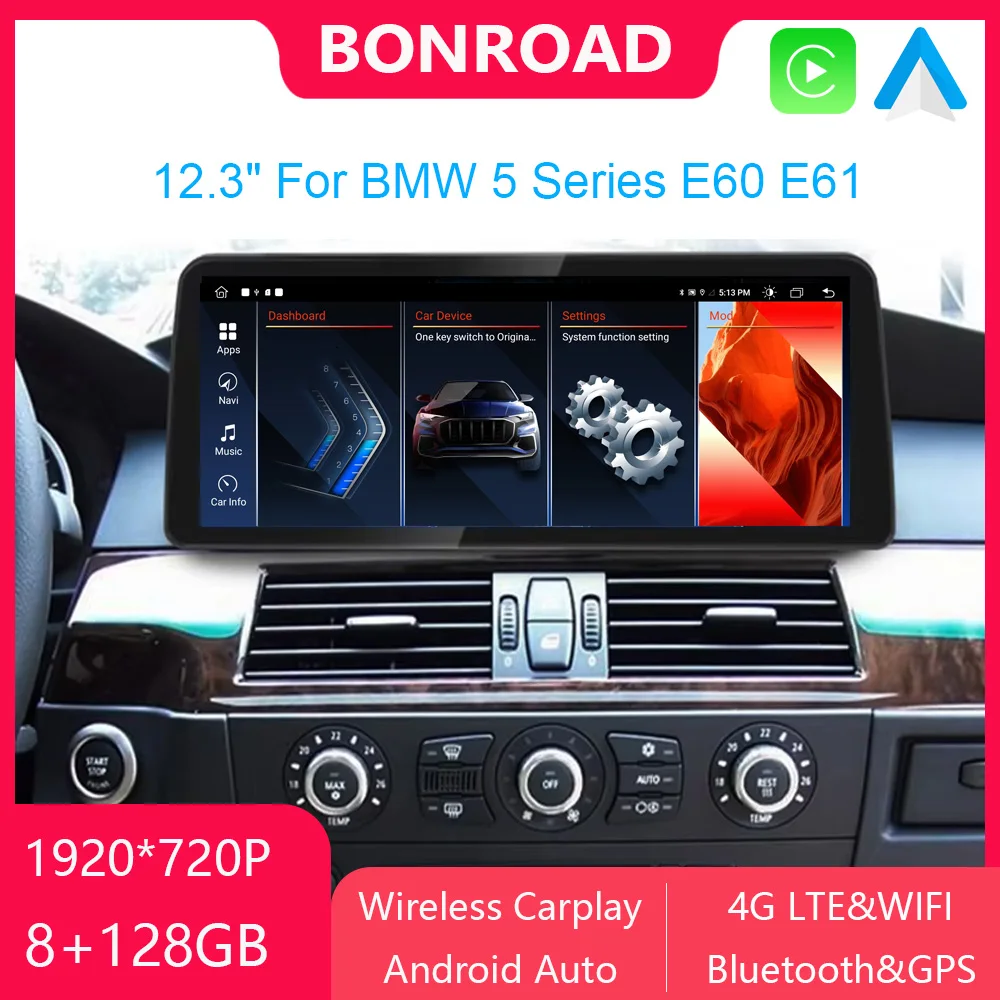 تثبيت وحدة معلوماتية للسيارة BMW E60 2012: تجربة مميزة مع وحدة Bonroad 12.3 بوصة