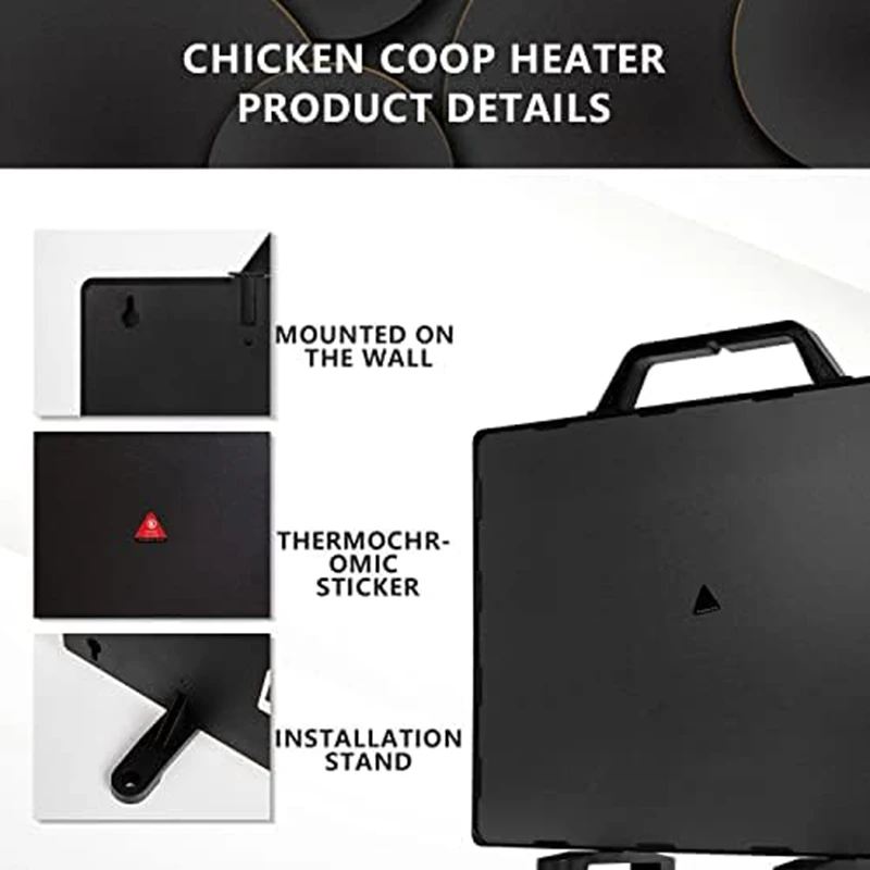 Enhanced Chicken Coop Heater Chicken Heater Chicken Heat Coop Heater Heating Panel For Chicken US Plug