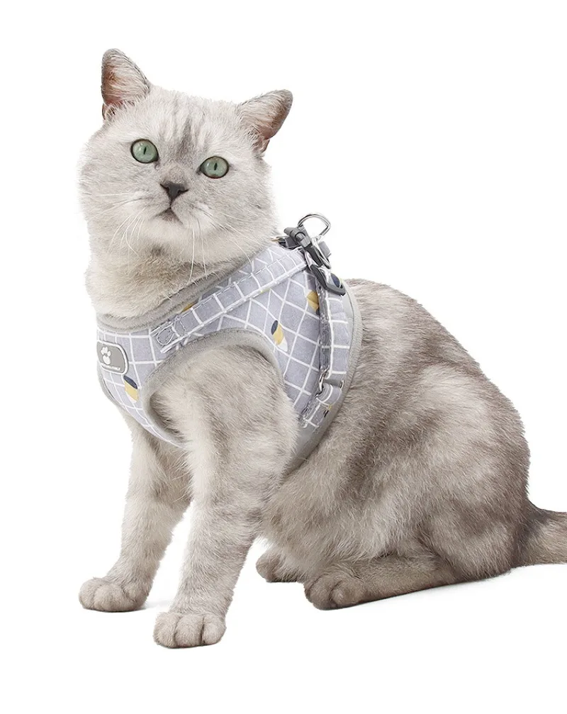 Haustier Hund Geschirr Leine Set Einstellbare Reflektierende Katze Hund Kätzchen Weste Geschirr Kleine Mittelgroße Haustier Welpen Kragen Geschirr Heimtierbedarf – Detail 6