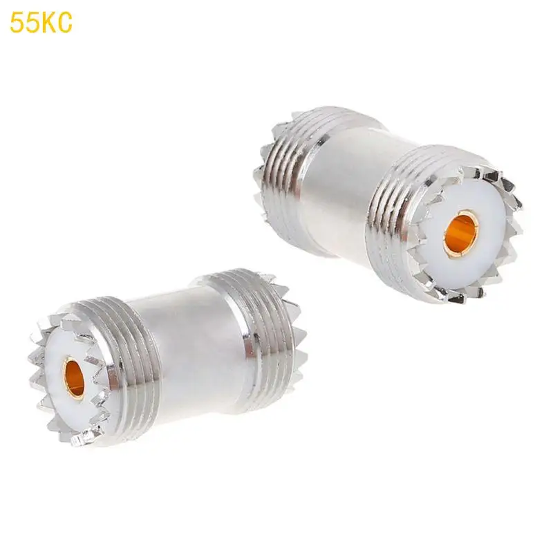 55KC UHF SO239 Female To Female Panel Mount RF Coaxial Adapter Connector Straigh