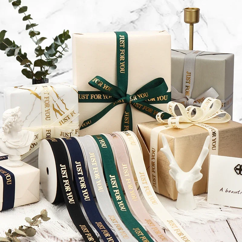 10 Yards/Roll JUST FOR YOU Collection High Quality Gift Packaging Handmade Material Bow Decorative Ribbon Morandi Colors
