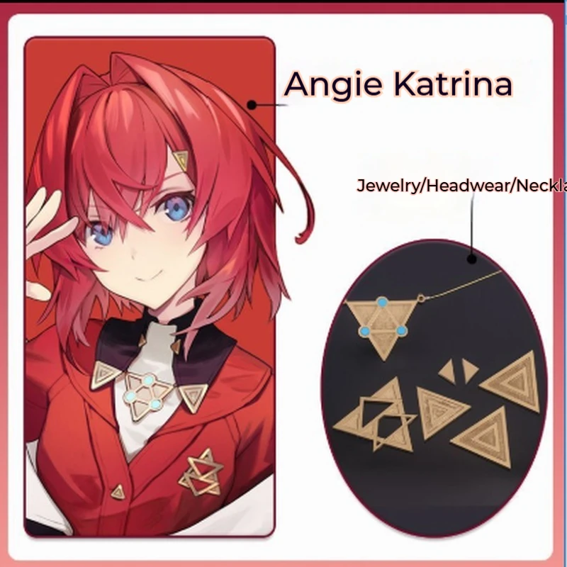 Cat Eight Rainbow Society Vtuber Anjie Cosplay Hair Clip Katerina Virtual Broadcaster Accessory Anime Cosplay Costume Item
