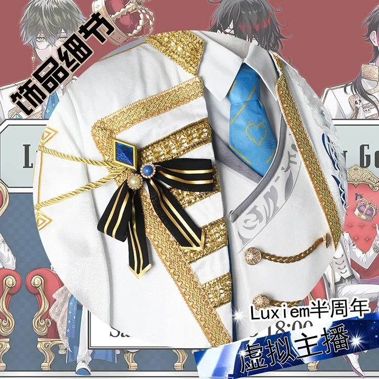 [Customized]Anime Vtuber Luxiem Half Year Anniversary Ike Eveland/Luca Kaneshiro/Vox Akuma/Mysta Rias/Shu Yamino Cosplay Costume