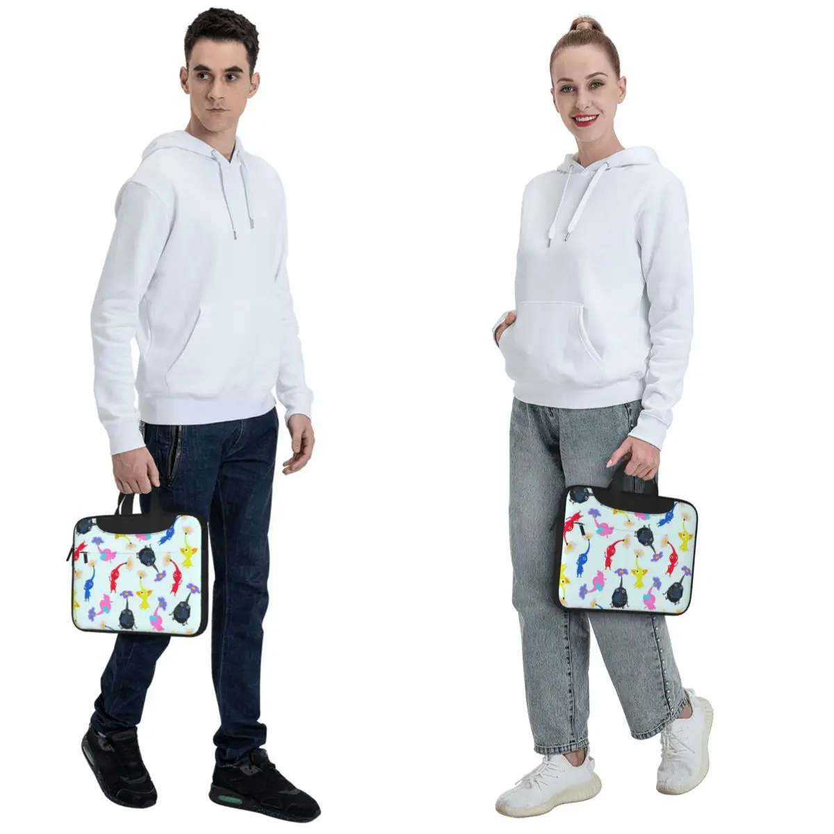 Pikmin Crossbody Laptop Bag Case Computer Bag Resistant Protective Notebook Pouch for Macbook Pro
