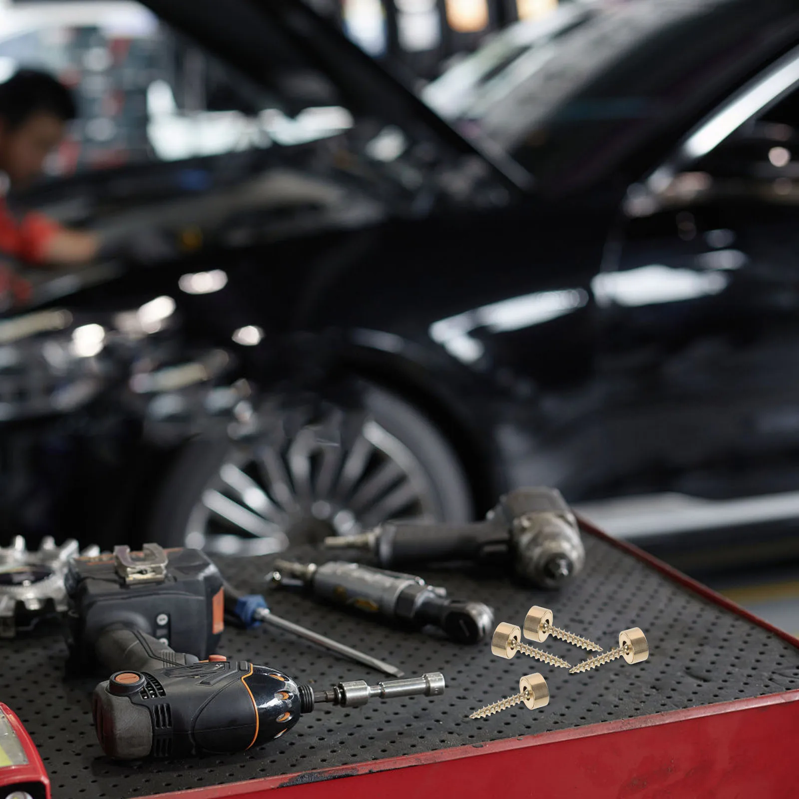 8 قطع من براغي المرآة النحاسية مع أغطية، صناعة متقنة، سهلة التركيب لمختلف التطبيقات، أغطية لولبية مزخرفة