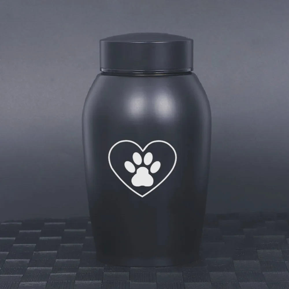 

Columbarium Stainless Steel Pet Ashes Urn Black Moisture-Proof Memorial Pet Urn Portable Sealed Funeral Urn For Small Animals