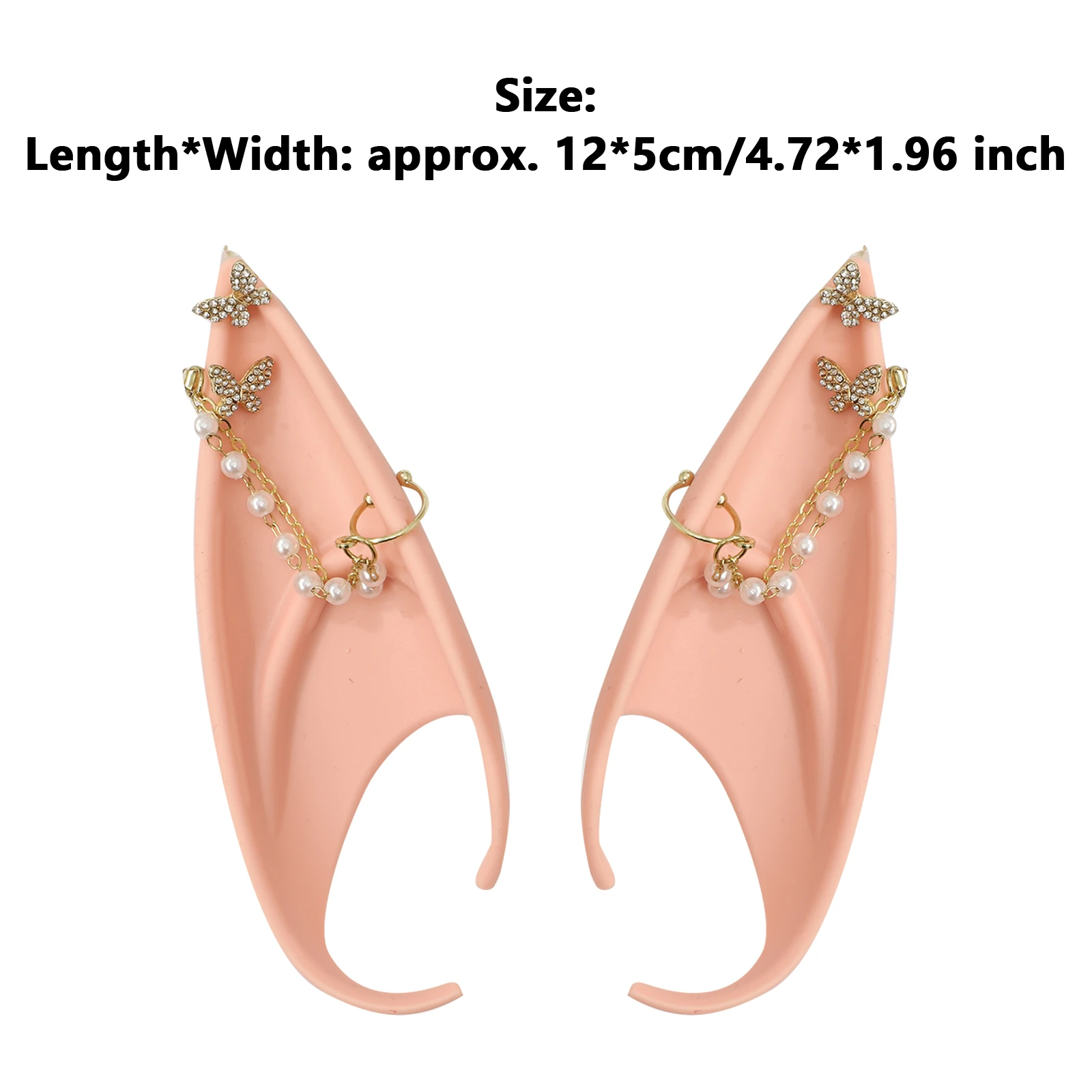 성인 어린이용 라텍스 요정 요정 귀, 무대 공연 코스프레 파티 가장 무도회용 절묘한 현실적인 코스튬 액세서리