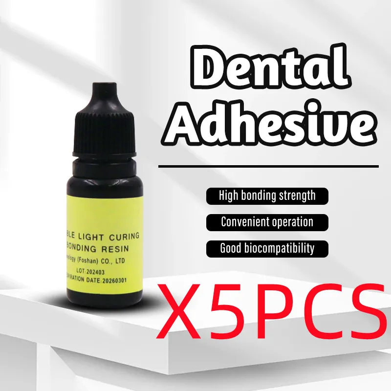 

5 шт., инновации для стоматолога, светильник для отверждения зубов, 5 мл, техника склеивающего агента, клинический стоматологический материал, сильная адгезия
