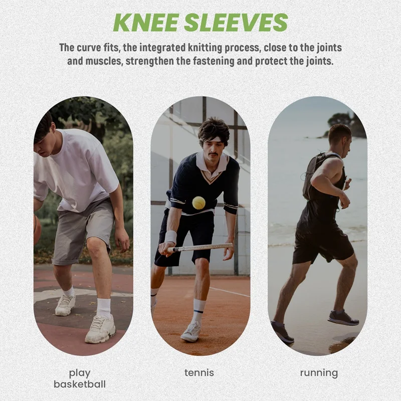 ●Breathable Basketball Football Sports Kneepad High Elastic Volleyball Knee Pads Brace Training Knee Support Protect M