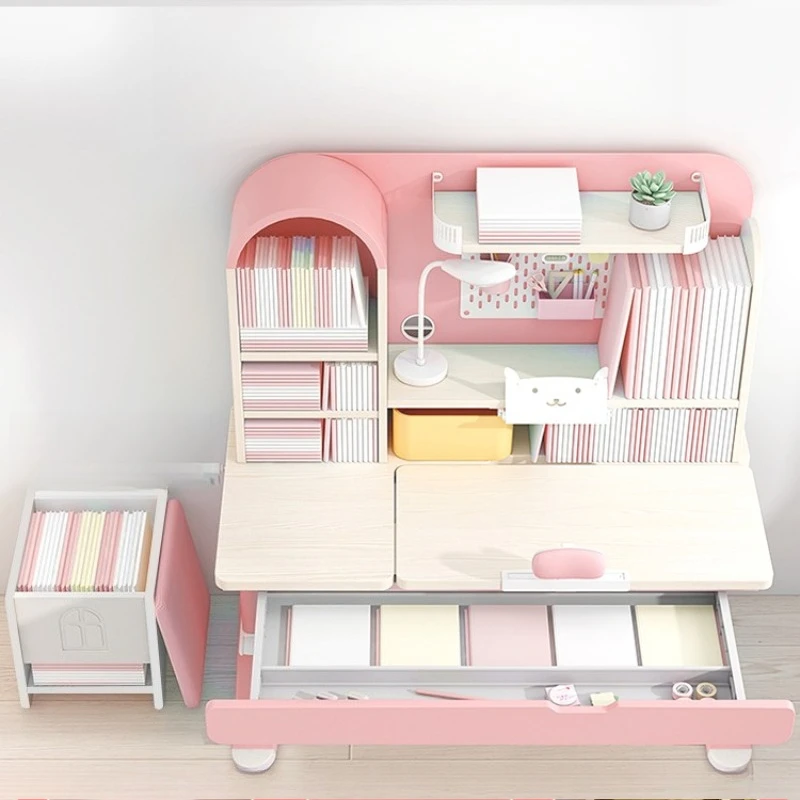 Solid wood study table Writing table for primary and secondary school students Correction of sitting posture