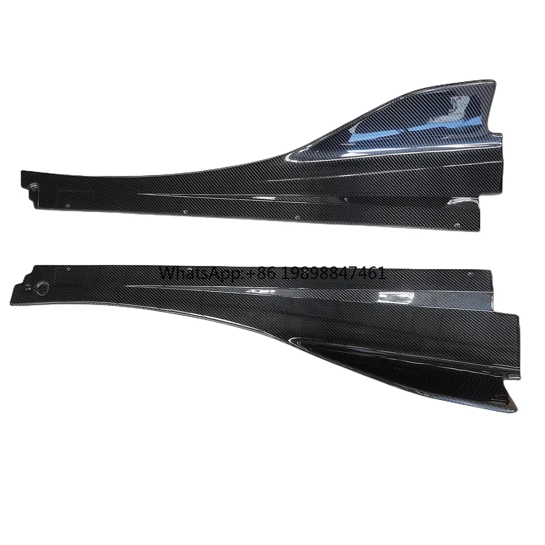 

High Quality Car Accessories V Style Dry Carbon Fiber Side Skirt for Mclaren 720S