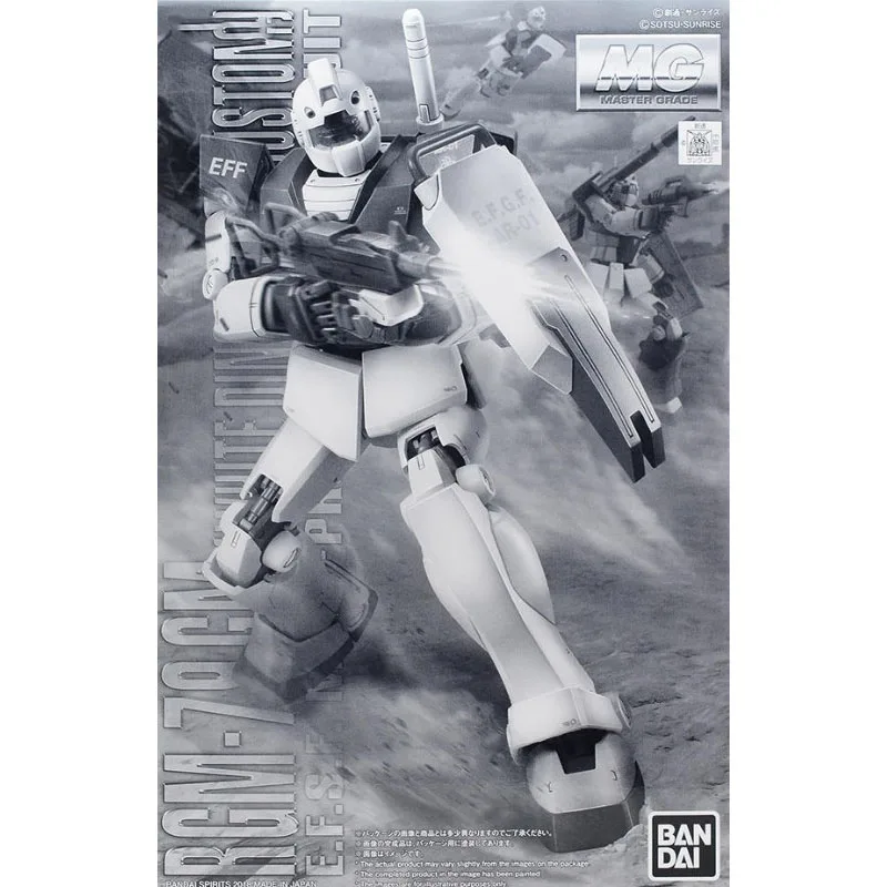 Bandai Original MG GM RGM-79 1/100 Anime Action Figure Assembly Model Toys Collectible Model Ornaments Gifts For Children GUNDAM