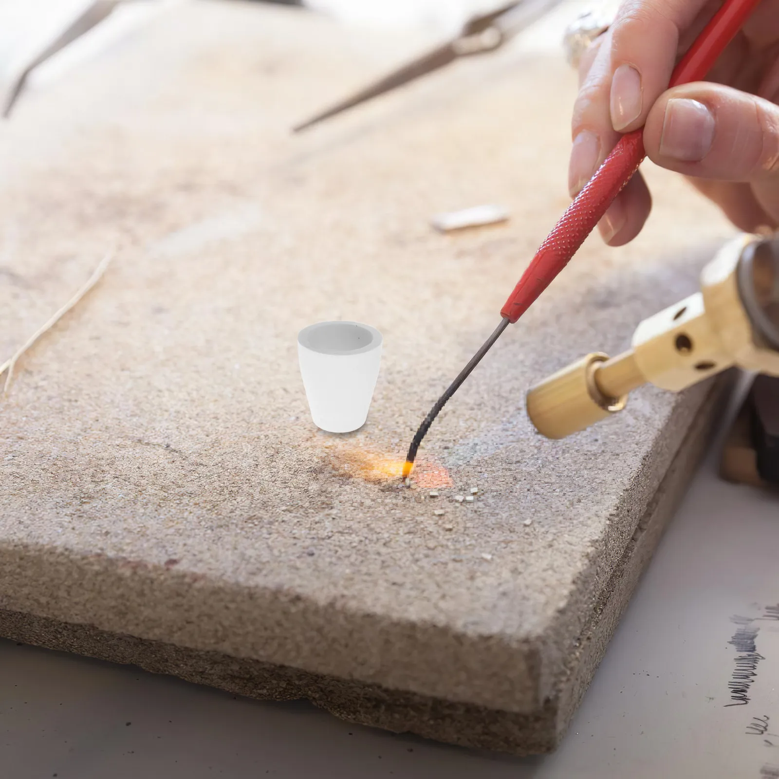 

High Temperature Resistant Quartz Crucible for Melting Metal Silver Aluminum Copper Ideal for Jewelry Casting and Refining