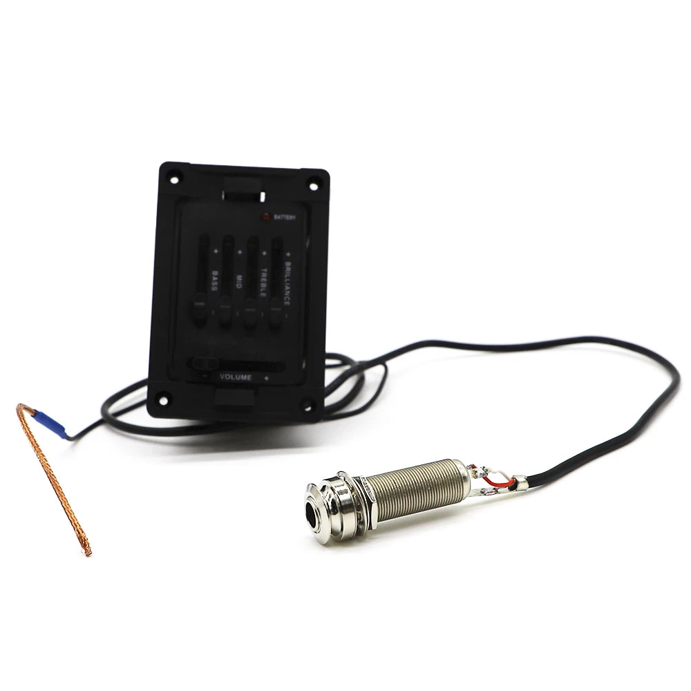 Fishman Classic 4 Acoustic Guitar Pickup Deluxe 4 Band EQ Preamp Bass Middle Treble Brilliance Volume for Classical Guitars