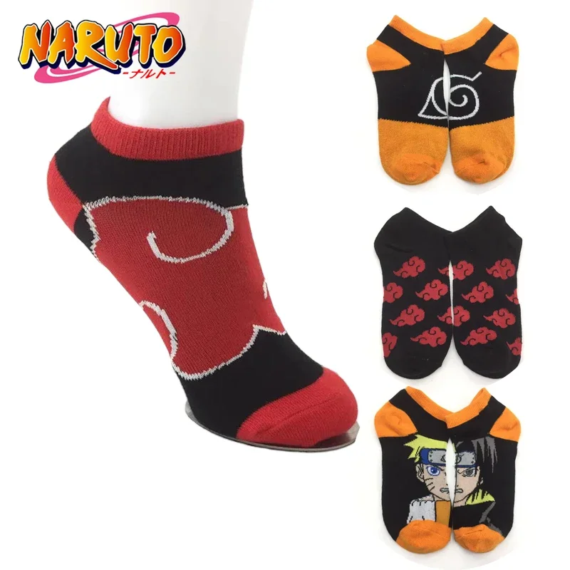 Naruto Anime Ninja Sock for Men Women Sasuke Sakura Kakashi Orochimaru Akatsuki New Casual Breathable Sweat-wicking Cool Gift