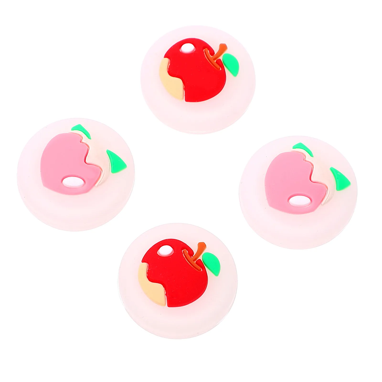 4Pcs Fruit Themed Thumb Joystick Caps Silicone Material Non Slip Surface Comfortable Hand Feeling for Ps Controller