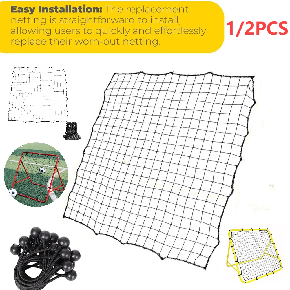 Rebote de fútbol portátil de 2-1 piezas, equipo de Entrenamiento de fútbol, red de rebote de fútbol de ángulo ajustable y 20 cuerdas elásticas para principiantes