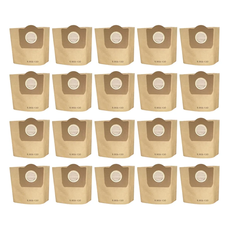 

20PCS Dust Bags Replacement for 6.959-130 A2204 A2656 WD3200 WD3300 MV3 MV3 Vacuum Cleaner Dust Bag Spare Parts