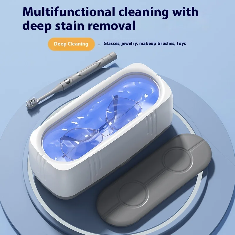 Ultrasonic Glasses Cleaner USB Home Jewelry Fully Automatic Cleaning MachineFully Automatic Blue Light eyeglass cleaning machine
