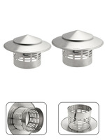 1pc 110/160mm Stainles Steel Chimney Cap Exterior Wall Fresh Air Outlet Roof Pipe Exhaust Hood Ultralight Rain Cap