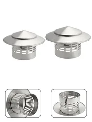 1pc 110/160mm Stainles Steel Chimney Cap Exterior Wall Fresh Air Outlet Roof Pipe Exhaust Hood Ultralight Rain Cap