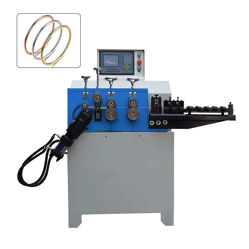 Automatic Steel Rings 3-8mm Wire Diameters Steel Ring Forming Machine Metal Wire Ring Bending Rolling Machine