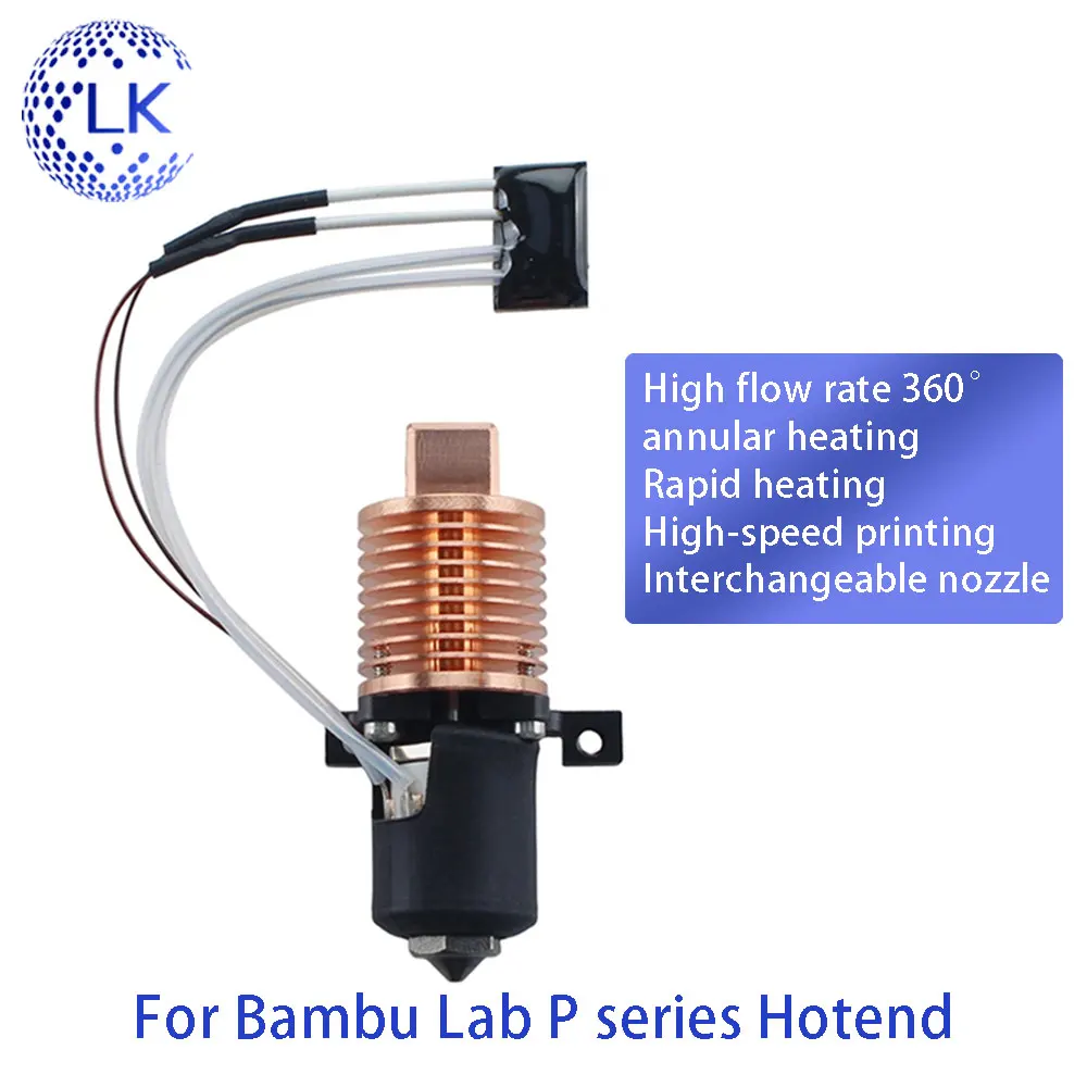 

Для Bambu Lab P Series Экструдированная головка Кольцевой комплект Hotend Керамическая обновленная версия с высоким расходом Прочный для аксессуаров для 3D-принтеров